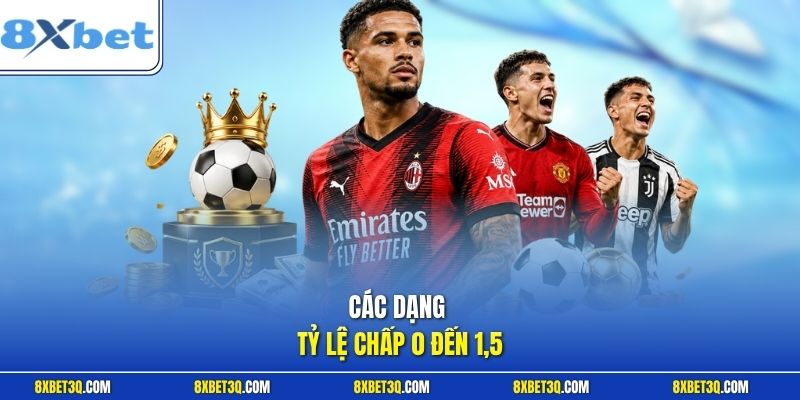 Các dạng tỷ lệ chấp 0 đến 1,5