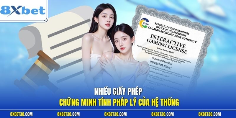 Nhiều giấy phép chứng minh tính pháp lý của hệ thống